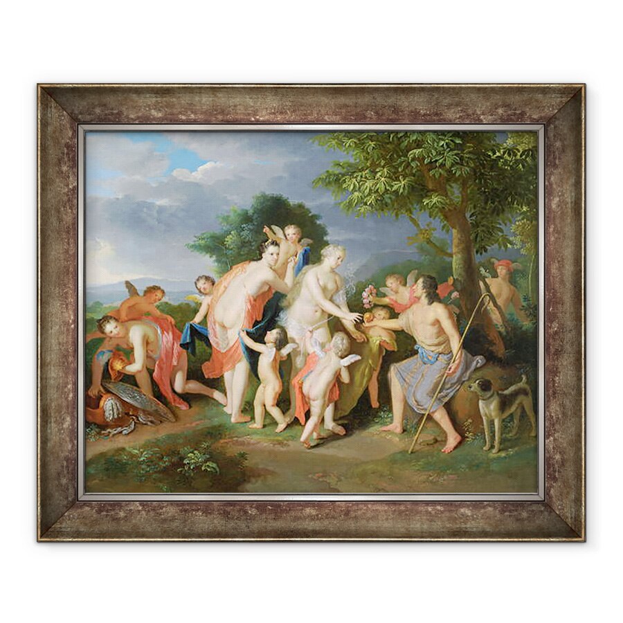 Tablou inramat - Gerard Hoet - Judecata de la Paris, 90 x 110 cm