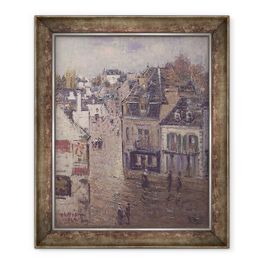 Tablou inramat - Gustave Loiseau - Strada in Pont Aven dupa ploaie, 70 x 85 cm