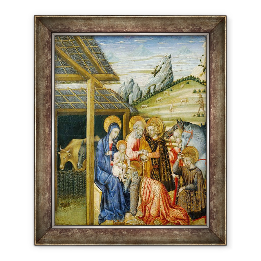 Tablou inramat - Giovanni di Paolo di Grazia - Adorarea Magilor, 90 x 110 cm