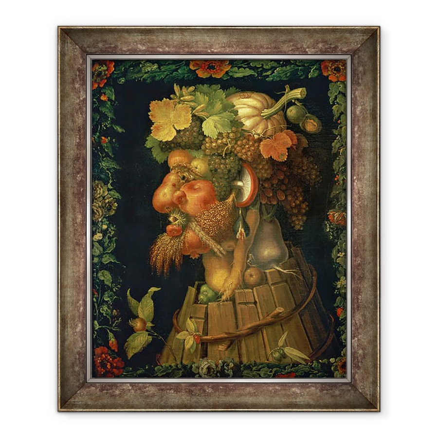 Tablou inramat - Giuseppe Arcimboldo - Toamna, dintr-o serie care prezinta cele patru sezoane, 70 x 85 cm