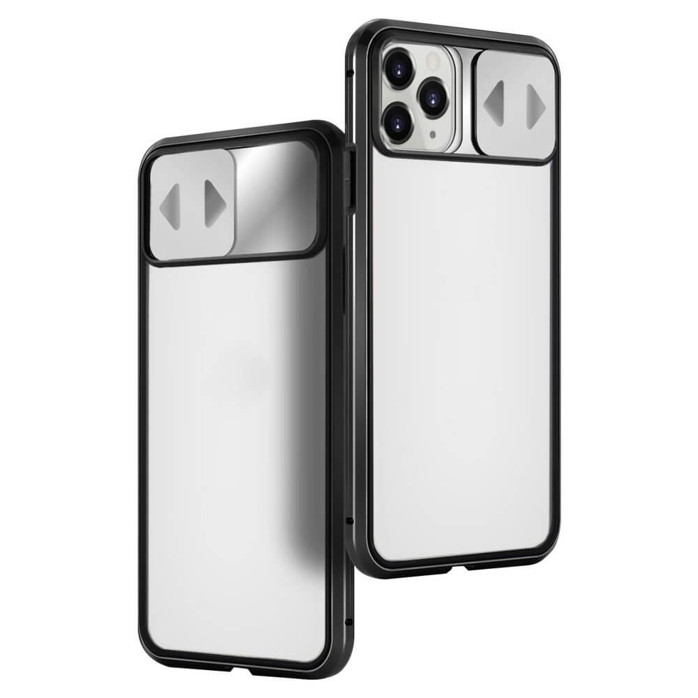 Husa iPhone SE 2020 / iPhone 8 / iPhone 7 / iPhone 6S / iPhone 6, Wozinsky Magnetic Cam Slider, Magnetica, Protectie 360, Folie Aplicata Fata + Spate, Negru