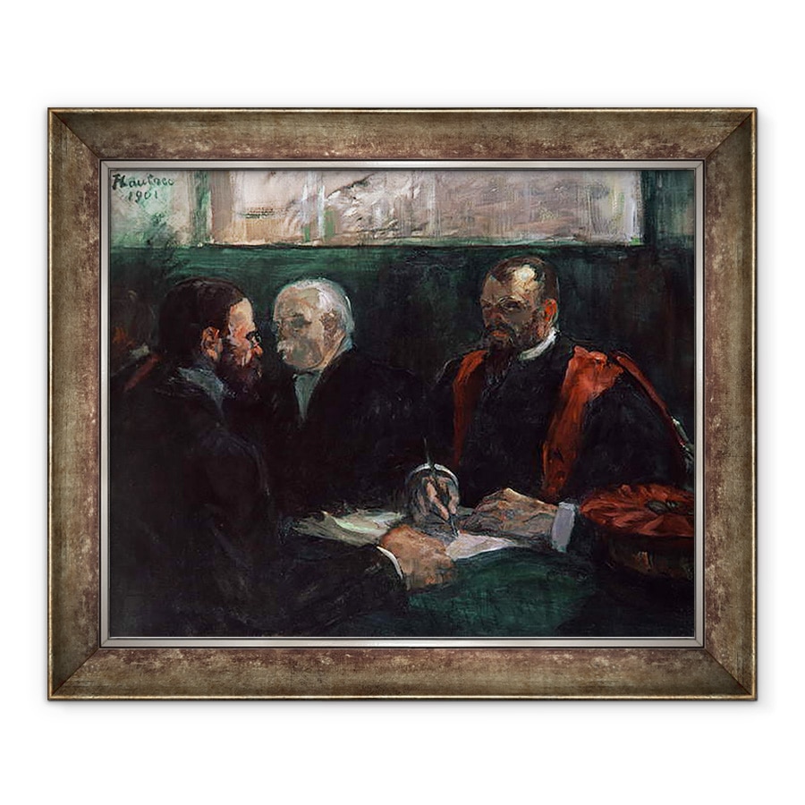Tablou inramat - Henri de Toulouse-Lautrec - Examenul la Facultatea de Medicina, 70 x 85 cm