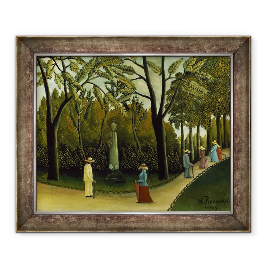 Tablou inramat - Henri J.F. Rousseau - Monumentul lui Chopin in Gradinile Luxemburgului, 70 x 85 cm