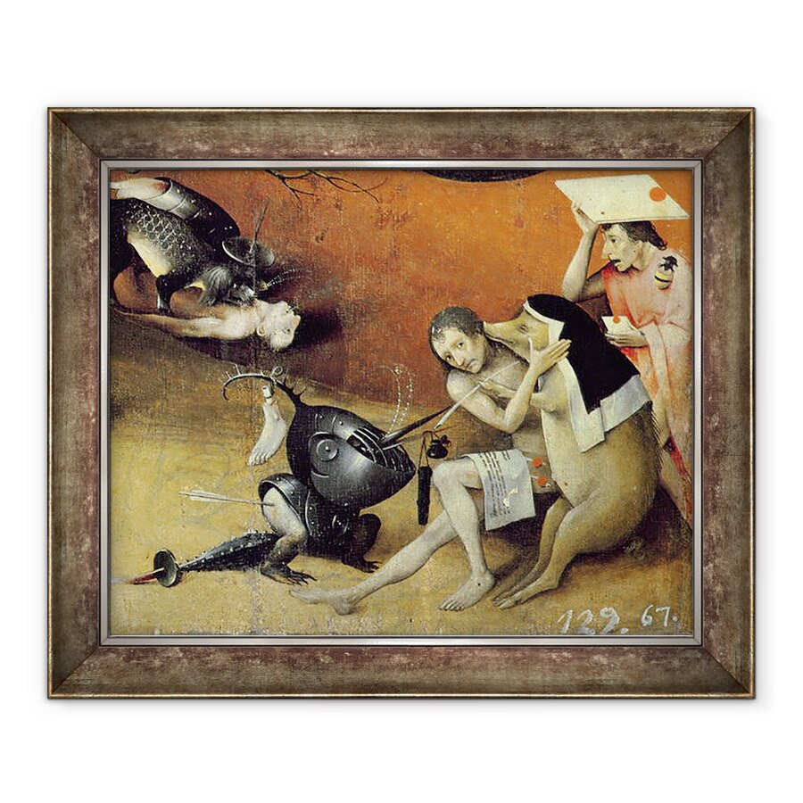 Tablou inramat - Hieronymus Bosch - Gradina deliciilor Pamantesti II, 90 x 110 cm