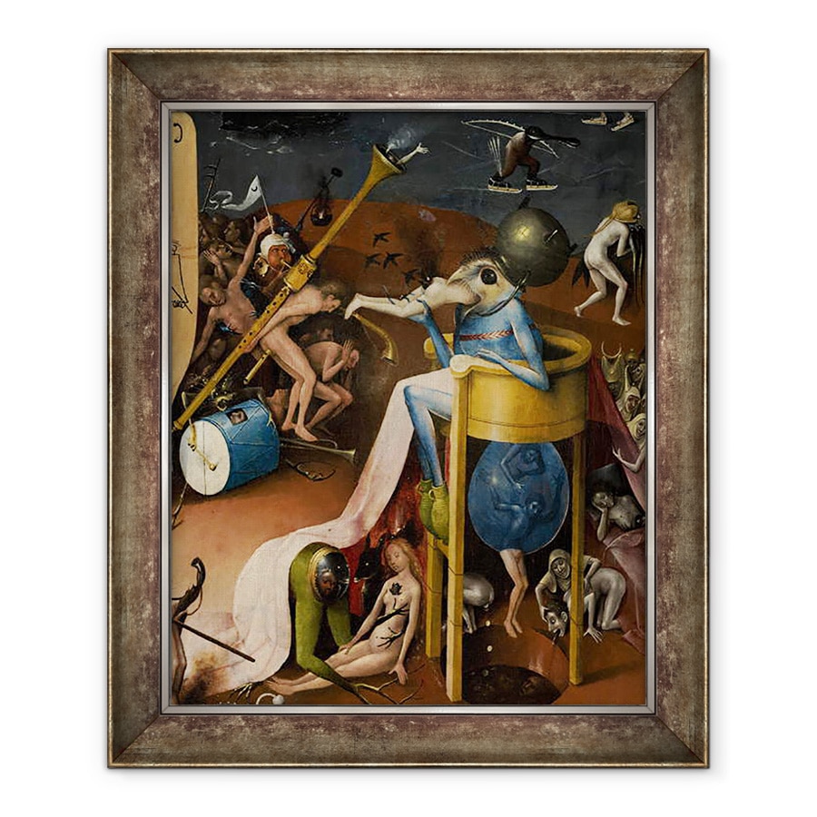 Tablou inramat - Hieronymus Bosch - Gradina deliciilor Pamantesti V, 90 x 110 cm