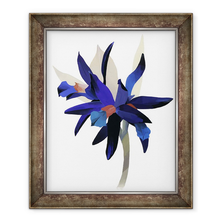 Tablou inramat - Hiroyuki Izutsu - O floare imaginara cu o baza albastra., 90 x 110 cm