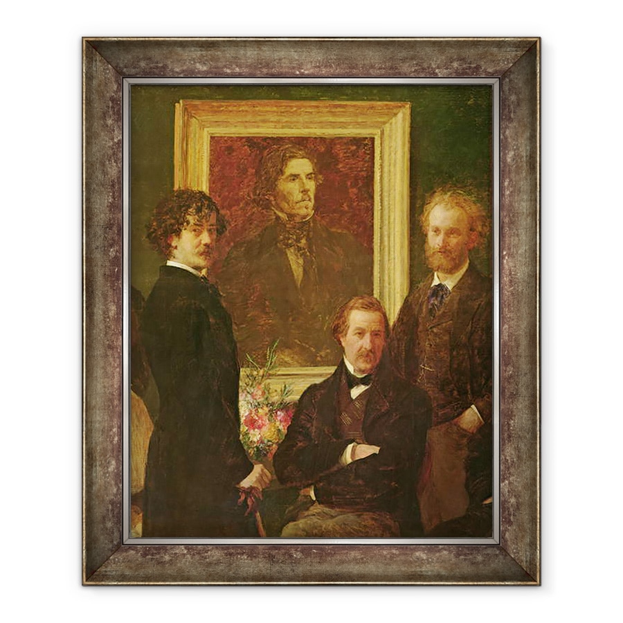 Tablou inramat - Ignace Henri Jean Fantin-Latour - Omagiu adus Delacroix, 90 x 110 cm