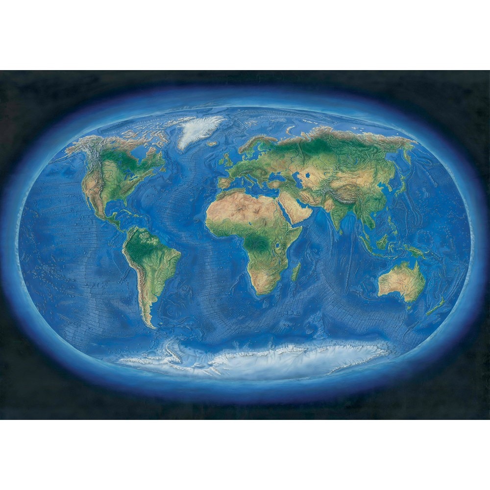 Harta de perete Lumea Panoramica 160x120 cm