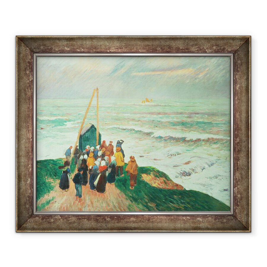 Tablou inramat - Henry Moret - Asteptand intoarcerea pescarilor in Bretania, 70 x 85 cm