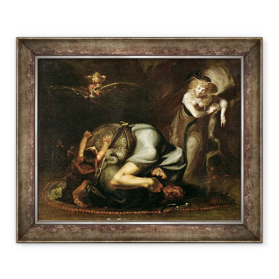 Tablou inramat - Henry Fuseli - Scena vrajitoarelor din Masca Reginelor de Benjamin Jonson 1572-1637 c.1785, 70 x 85 cm