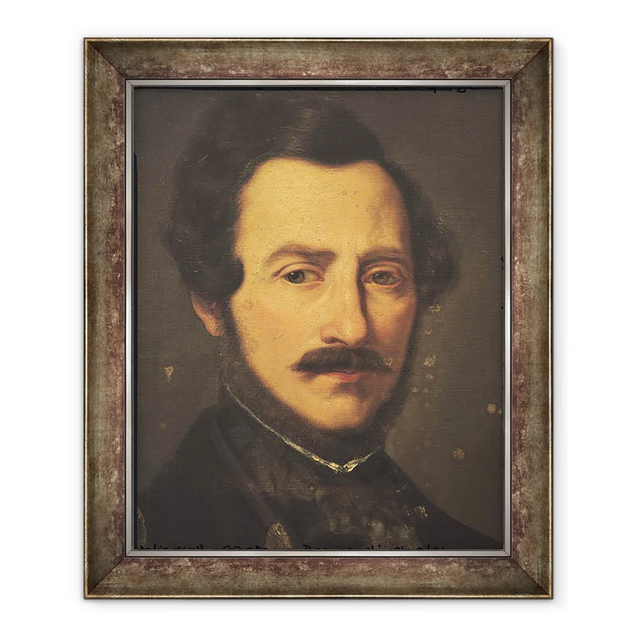 Tablou inramat - Scoala Italiana - Portret De Gaetano Donizetti 1797-1848, 50 x 60 cm