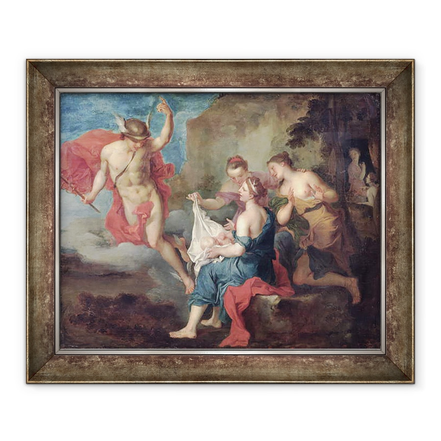 Tablou inramat - Jacques Francois Courtin - Bacchus livrat nimfelor din Nysa, 90 x 110 cm