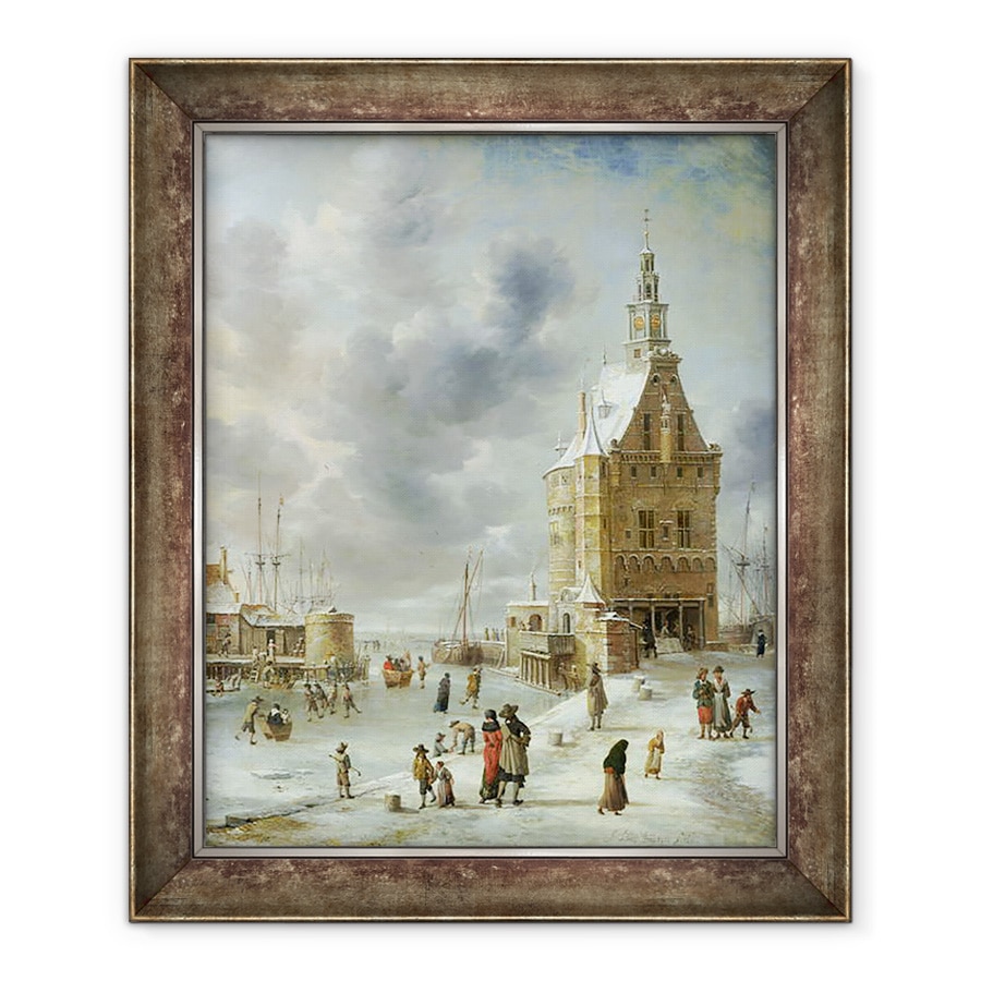 Tablou inramat - Jan Abrahamsz. Beerstraten - Poarta orasului Hoorn, 90 x 110 cm