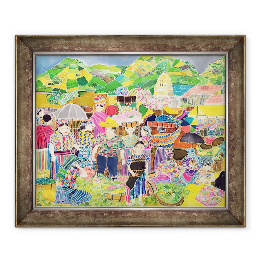 Tablou inramat - Hilary Simon - Almolonga Market, 90 x 110 cm