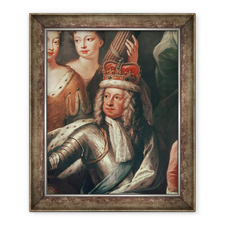 Tablou inramat - James Thornhill - Detaliu al lui George I de la Sala Pictata, 70 x 85 cm