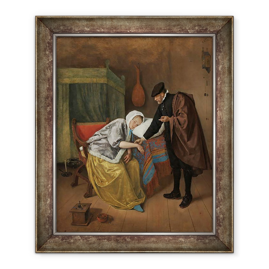 Tablou inramat - Jan Havicksz. Steen - Femeia bolnava, 90 x 110 cm
