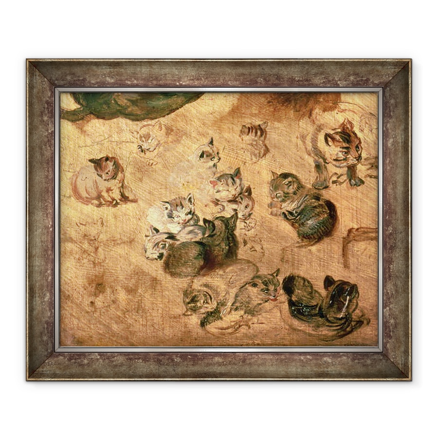 Tablou inramat - Jan Brueghel the Elder - Studiul pisicilor, 70 x 85 cm