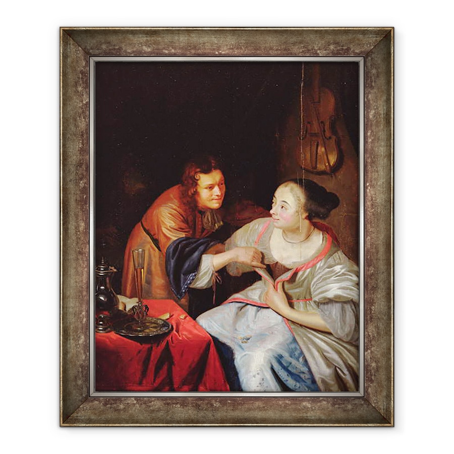 Tablou inramat - Jan van Mieris - Scena galanta, 70 x 85 cm