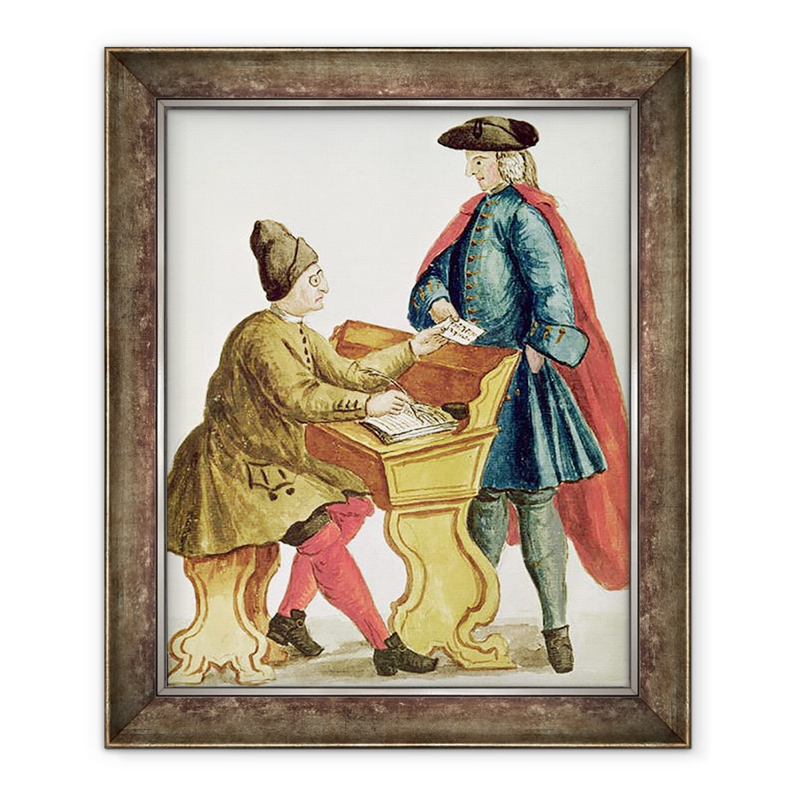 Tablou inramat - Jan van Grevenbroeck - Jucand la loteria venetiana, 90 x 110 cm