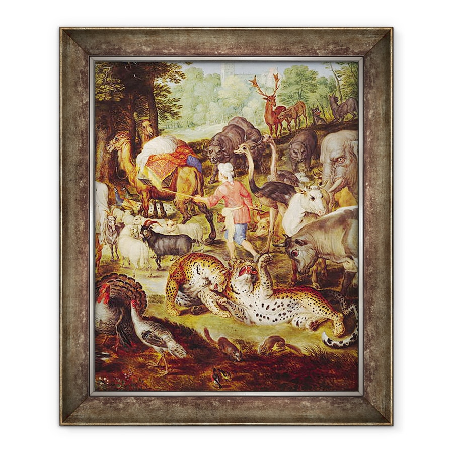 Tablou inramat - Jan Snellinck - Arca lui Noe, detaliu pe partea dreapta, 70 x 85 cm