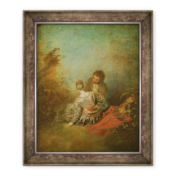 Картина в рамка - Жан Антоан Вато - Faux Pas, 70 x 85 cm