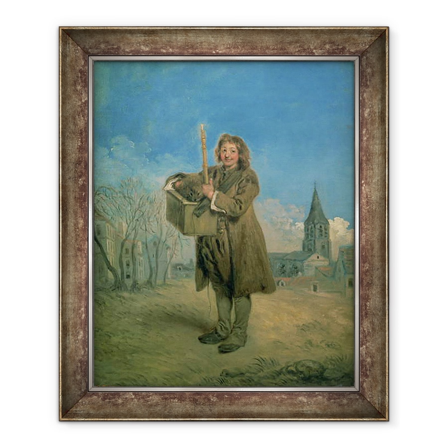 Tablou inramat - Jean Antoine Watteau - Savoyard cu un Marmot, 90 x 110 cm