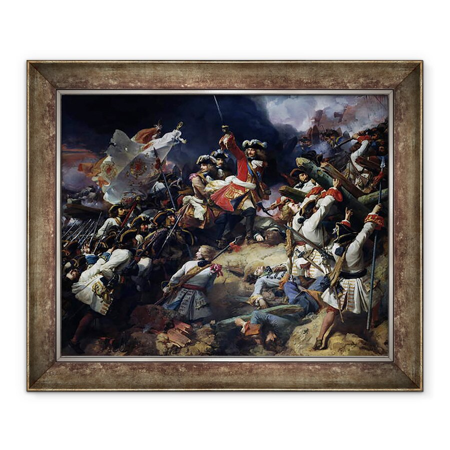 Tablou inramat - Jean Alaux - Batalia de la Denain, 24 iulie 1712, 70 x 85 cm