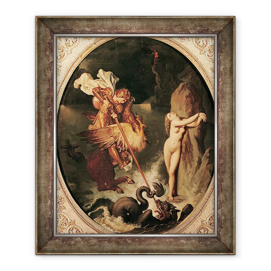 Tablou inramat - Jean Auguste Dominique Ingres - Ruggiero Salvarea Angelica, 70 x 85 cm