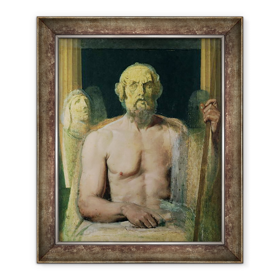 Tablou inramat - Jean Auguste Dominique Ingres - Homer, studiu pentru Apoteoza lui Homer, 70 x 85 cm