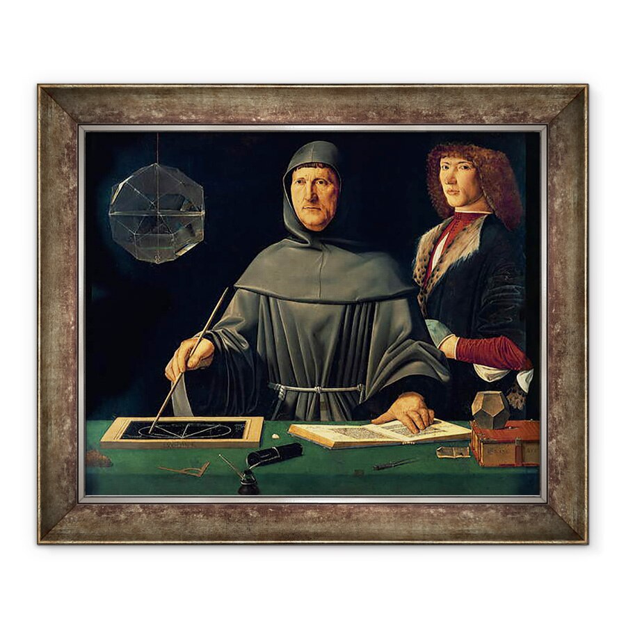 Tablou inramat - Jacopo de' Barbari - Portret De Luca Pacioli c.1445-c.1514 1495, 50 x 60 cm
