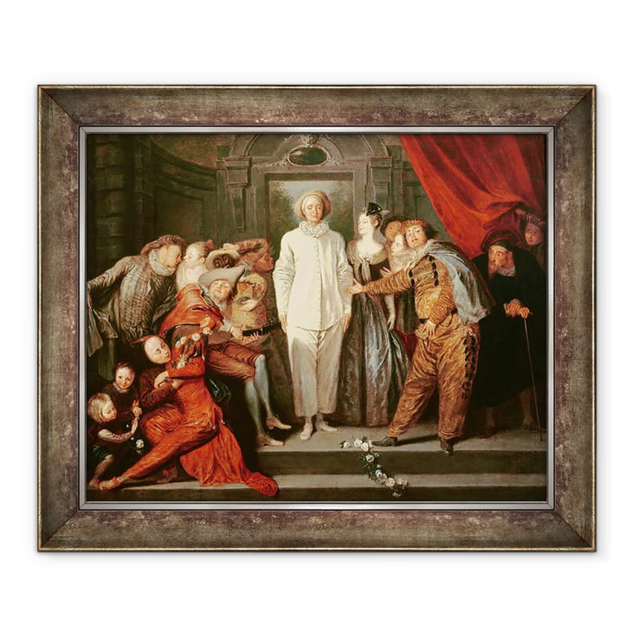 Tablou inramat - Jean Antoine Watteau - Comediantii italieni, 90 x 110 cm