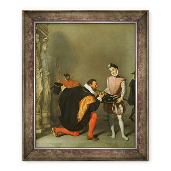 Tablou inramat - Jean Auguste Dominique Ingres - Don Pedro de Toledo 1484-1553 Sarutand Sabia lui Henric al IV-lea 1553-1610 1819, 70 x 85 cm Tablou inramat - Jean Auguste Dominique Ingres - Don Pedro de Toledo 1484-1553 Sarutand Sabia lui Henric al IV-lea 1553-1610 1819, 70 x 85 cm