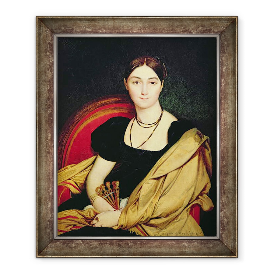 Tablou inramat - Jean Auguste Dominique Ingres - Doamna Devaucay, 70 x 85 cm