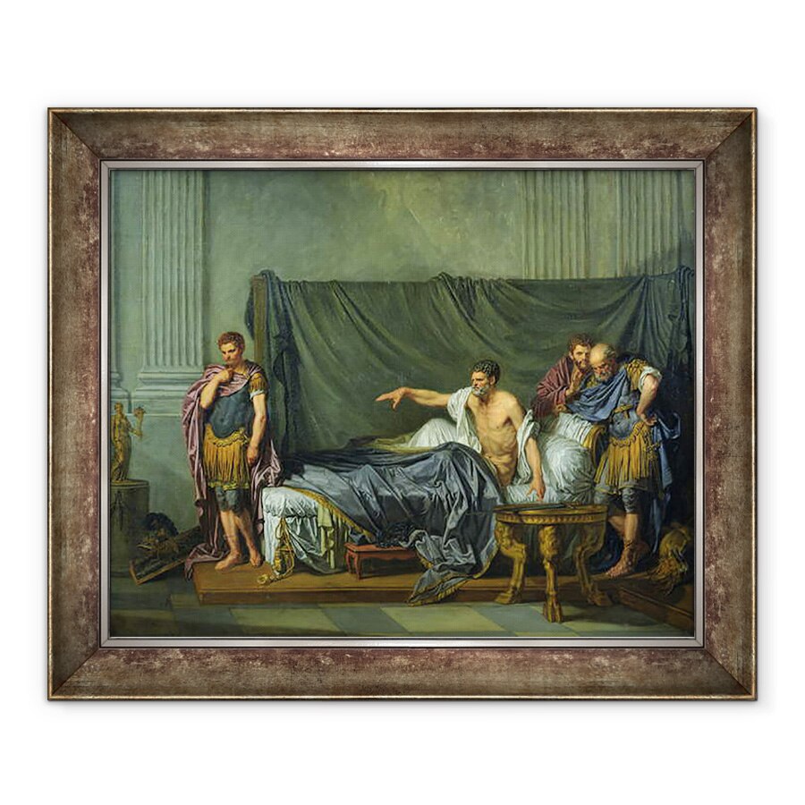 Tablou inramat - Jean Baptiste Greuze - imparatul Severus mustrand Fiul sau, Caracalla, pentru ca a vrut sa-l asasineze, 90 x 110 cm