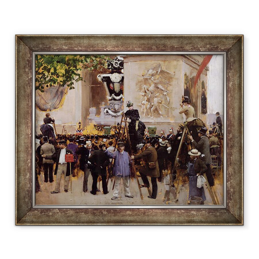 Tablou inramat - Jean Beraud - inmormantarea lui Victor Hugo 1802-85 la Arcul de Triumf, 70 x 85 cm