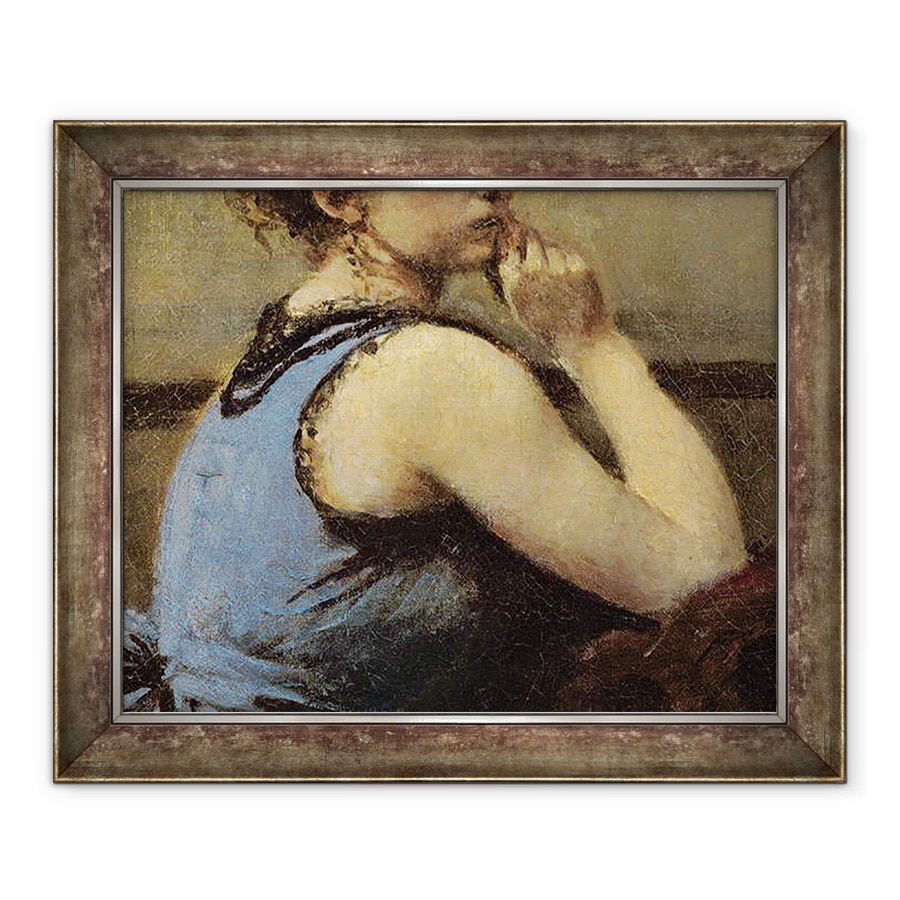 Tablou inramat - Jean Baptiste Camille Corot - Femeia in albastru, 70 x 85 cm