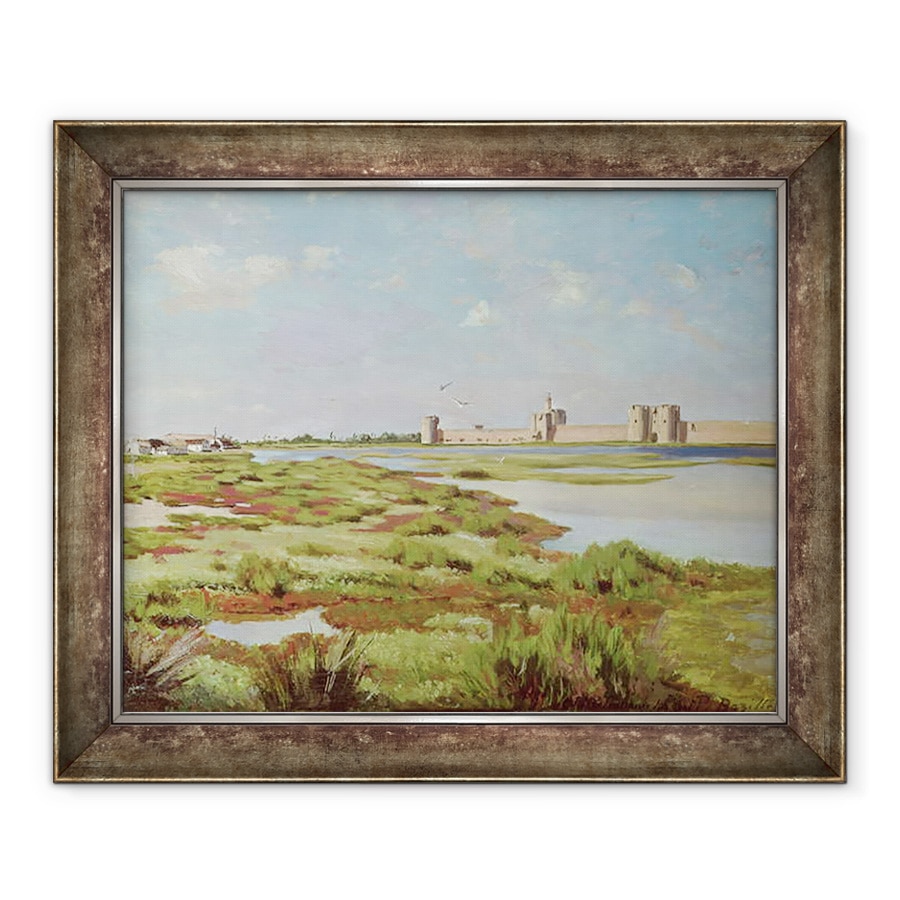 Tablou inramat - Jean Frederic Bazille - Zidurile orasului Aigues-Mortes, 70 x 85 cm