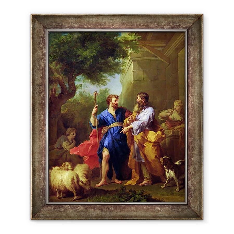 Tablou inramat - Jean II Restout - Iacov si Laban, 70 x 85 cm