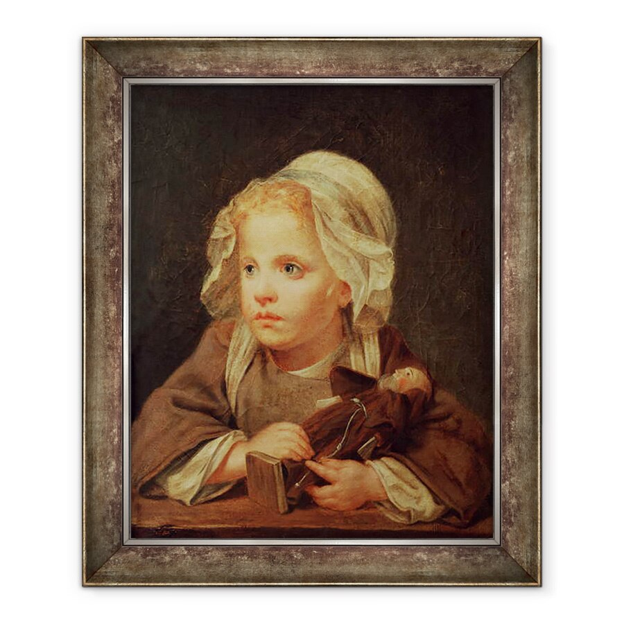 Tablou inramat - Jean Baptiste Greuze - Fata cu o papusa, 90 x 110 cm