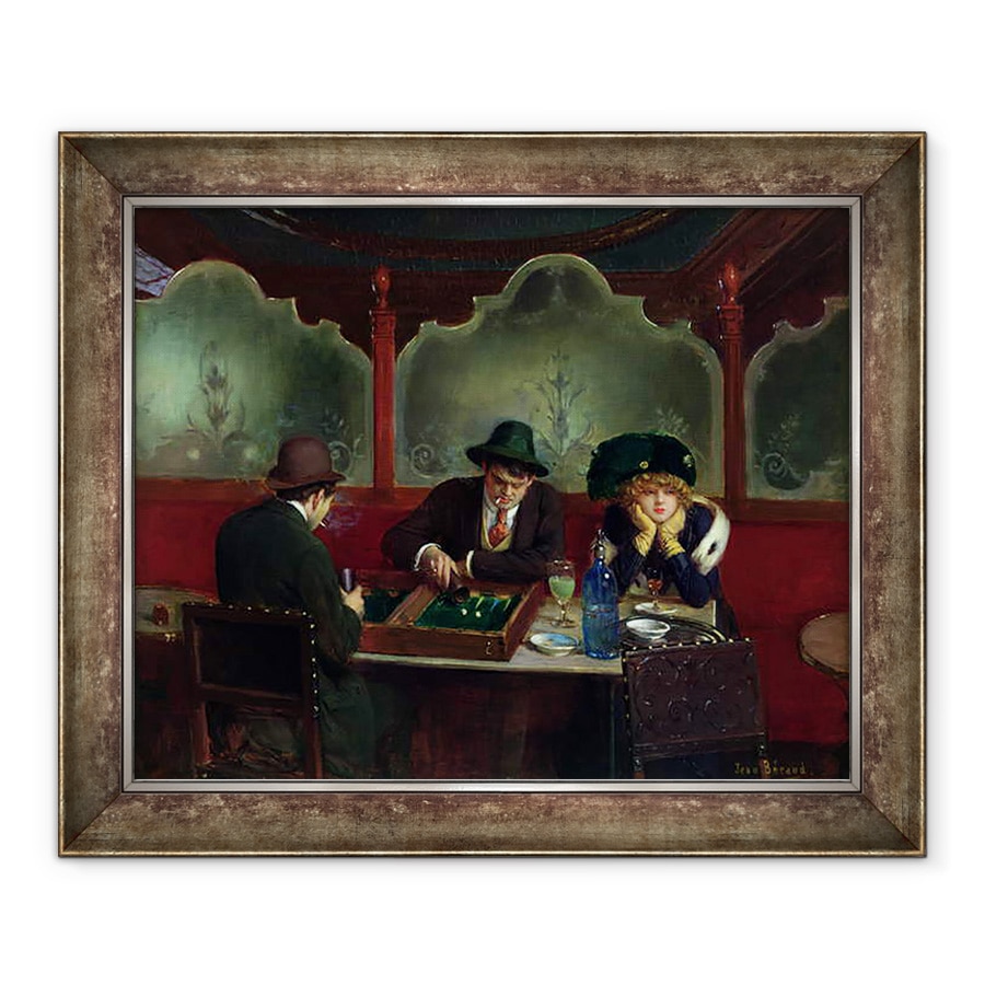Tablou inramat - Jean Beraud - Jucatorii de Table, 70 x 85 cm