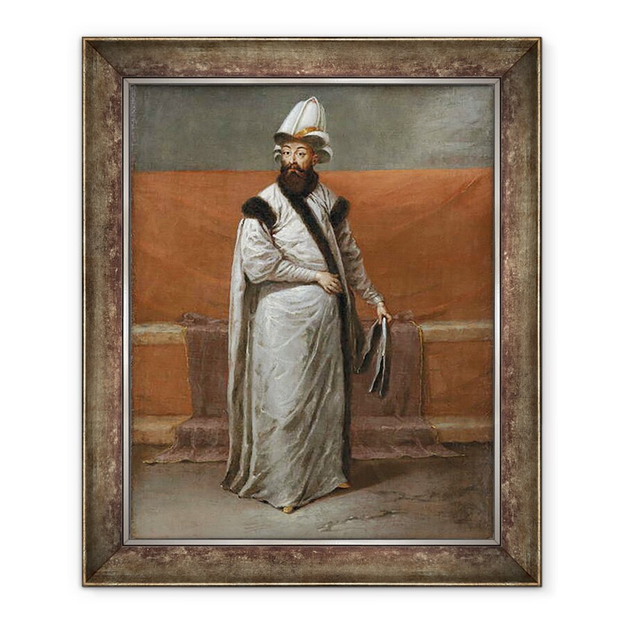 Tablou inramat - Jean Baptiste Vanmour - Nevsehirli Damat Ĭbrahim Pasa, 90 x 110 cm