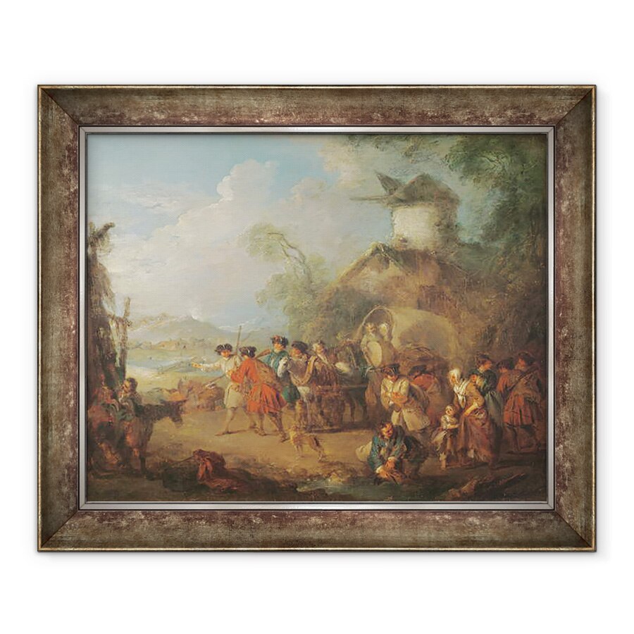 Tablou inramat - Jean-Baptiste Joseph Pater - Trupele mars, 70 x 85 cm
