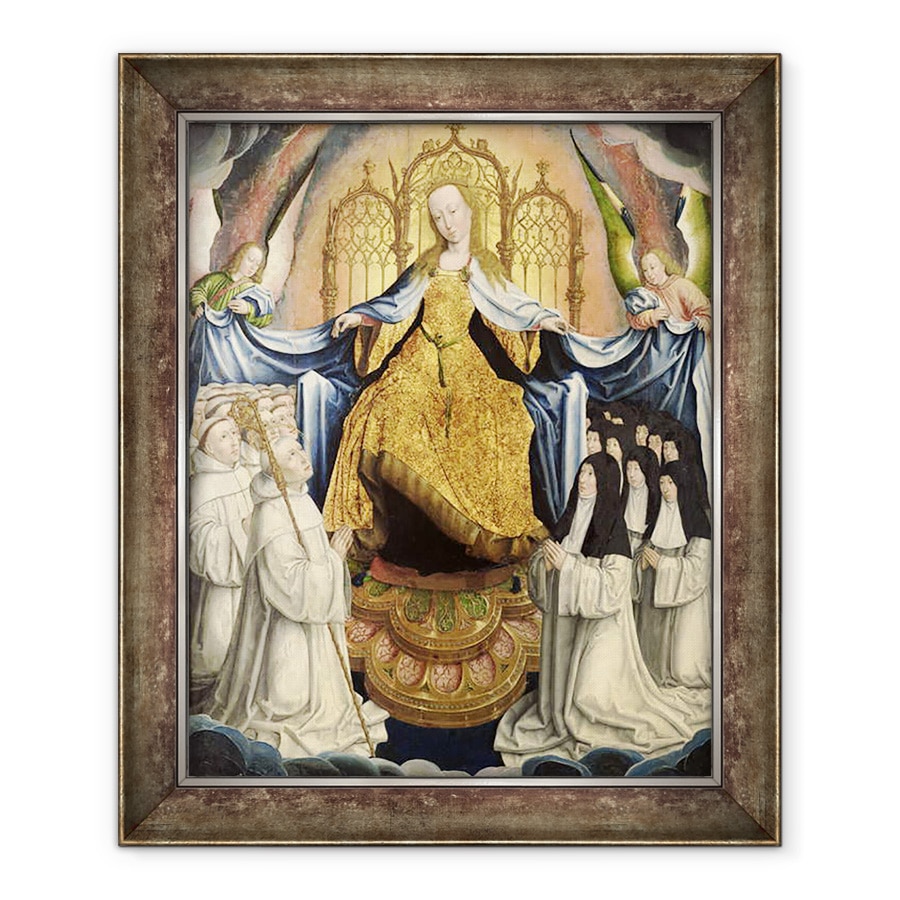 Tablou inramat - Jean Bellegambe the Elder - Fecioara adapostind Ordinul Citeaux, 70 x 85 cm