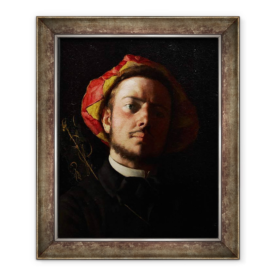 Tablou inramat - Jean Frederic Bazille - Portret De Paul Verlaine Ca Troubadour, 50 x 60 cm