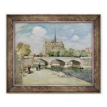 Tablou inramat - Jean Francois Raffaelli - Notre Dame de Paris, 70 x 85 cm Tablou inramat - Jean Francois Raffaelli - Notre Dame de Paris, 70 x 85 cm