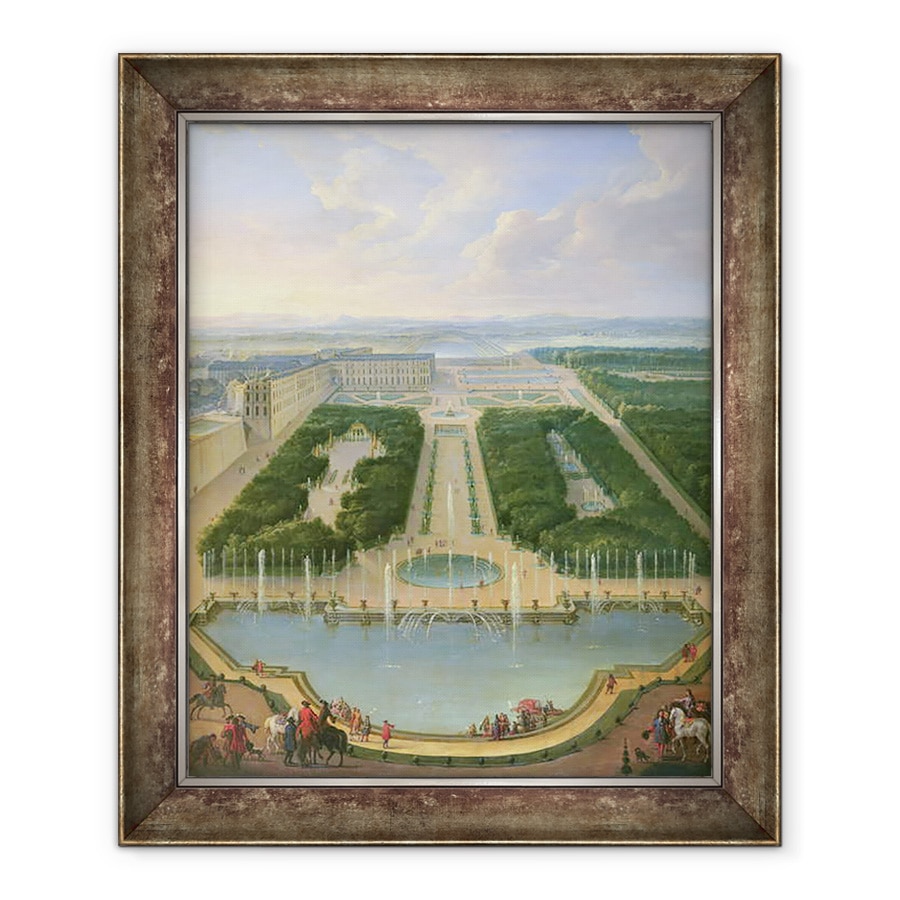 Tablou inramat - Jean-Baptiste Martin - Vedere in perspectiva a castelului de la Versailles vazut din Fantana Neptun, 70 x 85 cm