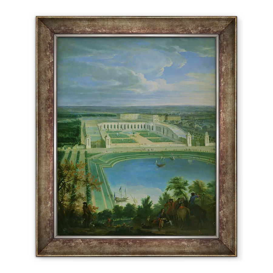Tablou inramat - Jean-Baptiste Martin - Orangeria si castelul de la Versailles, 70 x 85 cm