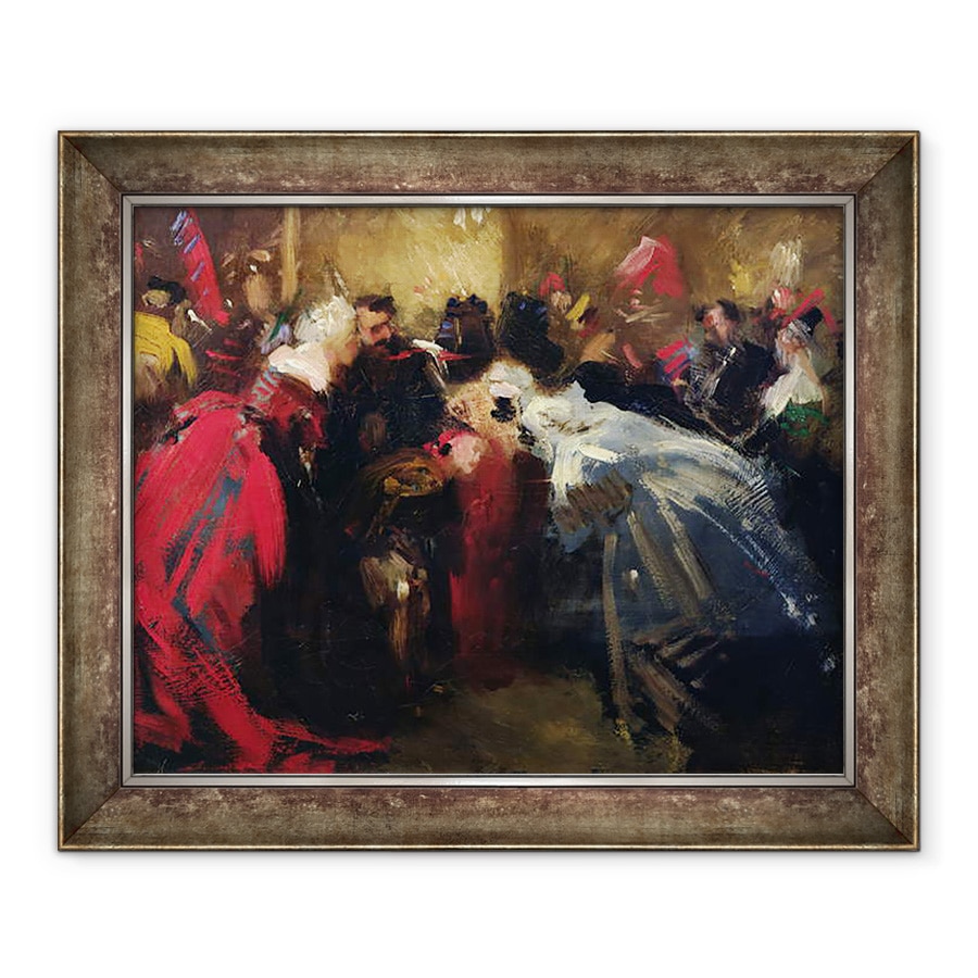 Tablou inramat - Jean-Baptiste Carpeaux - Balul mascat la Tuileries, 90 x 110 cm