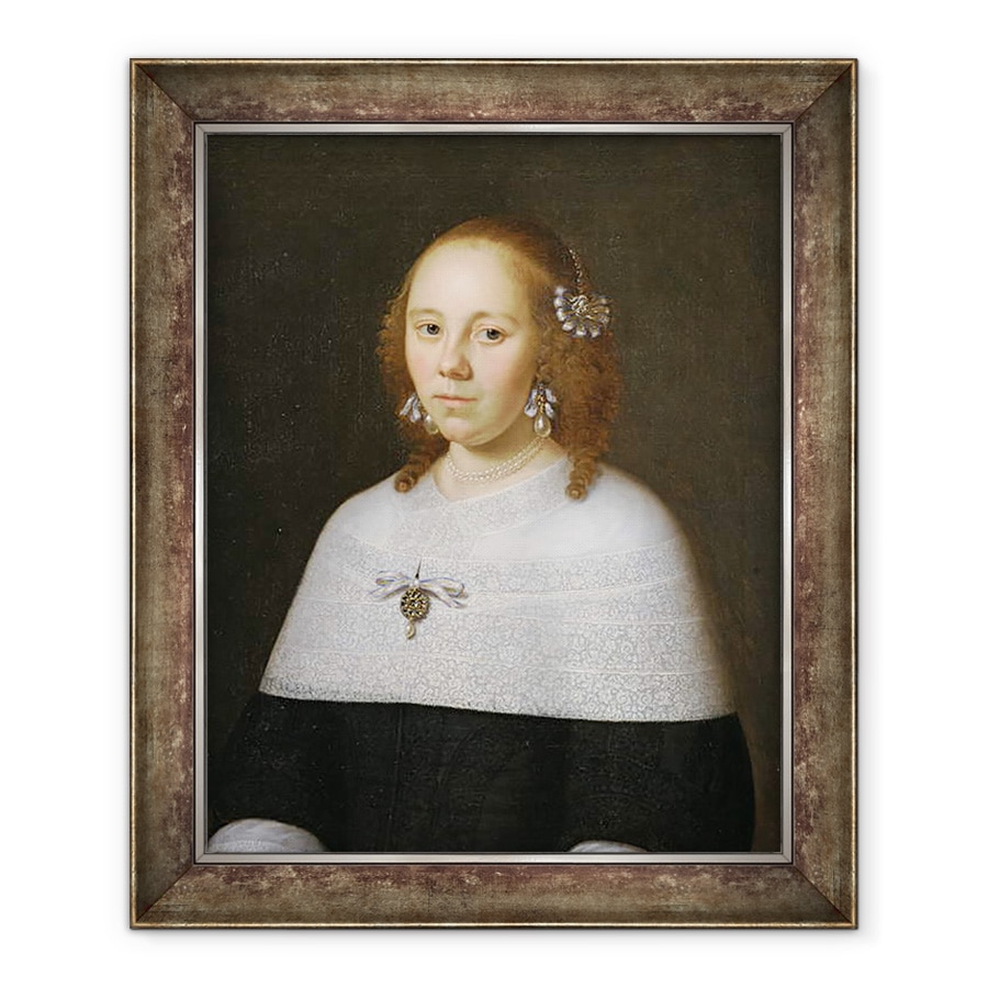 Tablou inramat - Jan Albertsz Rootius - Portret De O Tanara Femeie din Hoorn, 50 x 60 cm