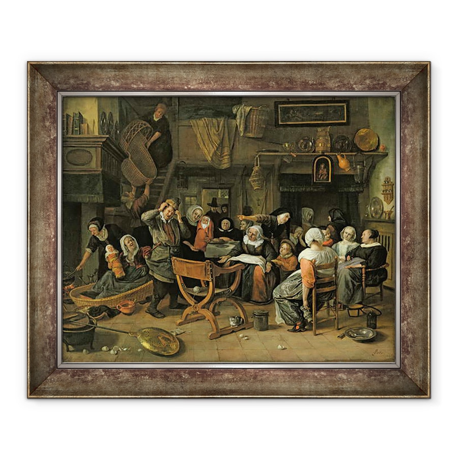 Tablou inramat - Jan Havicksz. Steen - Sarbatoarea botezului, 90 x 110 cm